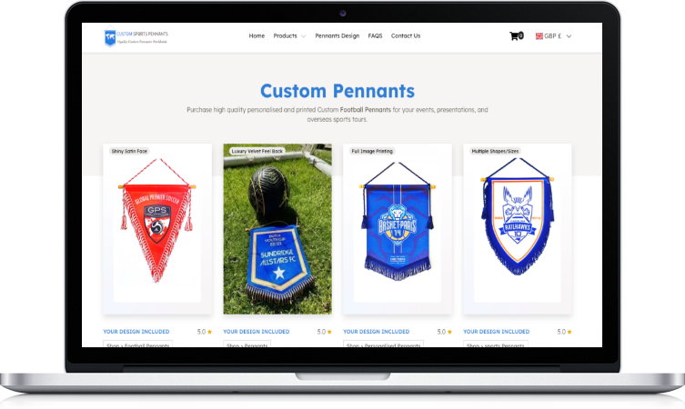Custom Pennants Football